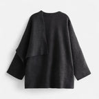 Loranziomode | Pull Manteau Femme Asymétrique Élégant