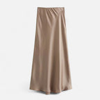 Loranziomode | Jupe Midi Femme Satin Intemporelle