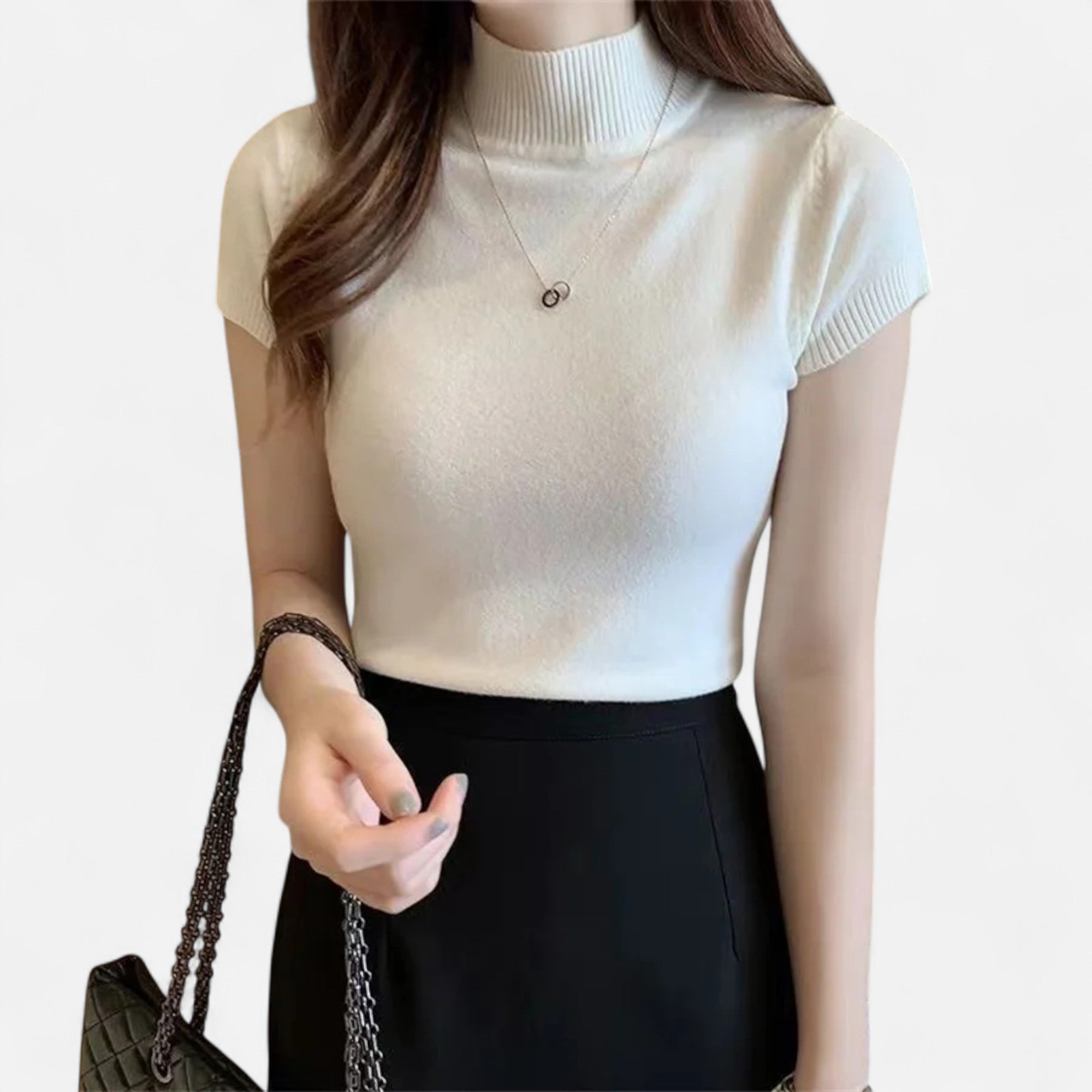 Loranziomode | Blouse Femme Col Montant Tricotée