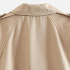 Loranziomode | Trench Court Femme Ceinturé Élégant