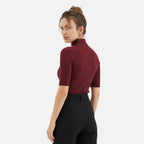 Loranziomode | Blouse Femme Col Montant Tricotée