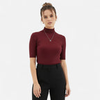 Loranziomode | Blouse Femme Col Montant Tricotée