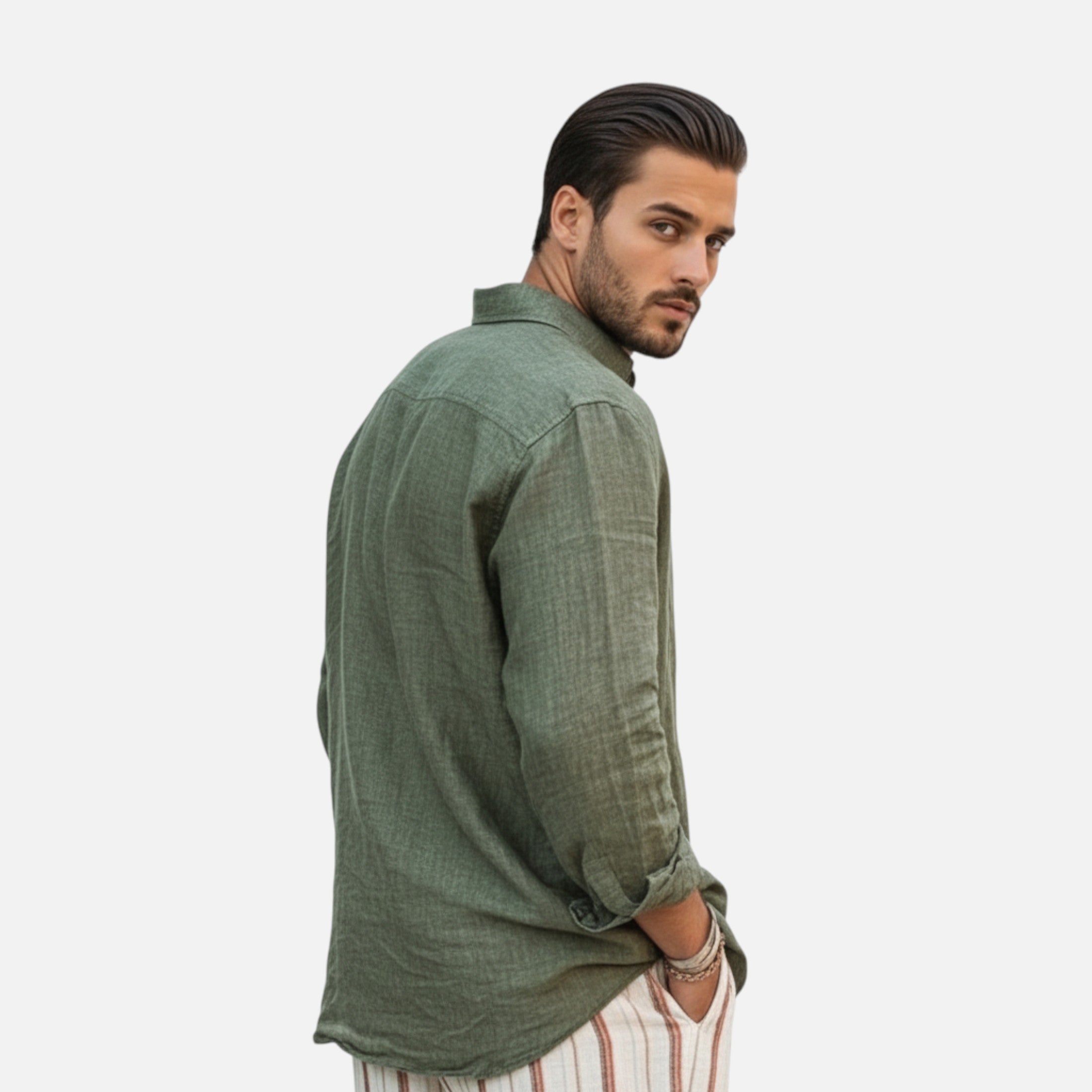 Loranziomode | Chemise Homme Col Revers Élégance Décontractée