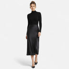 Loranziomode | Jupe Midi Femme Satin Intemporelle