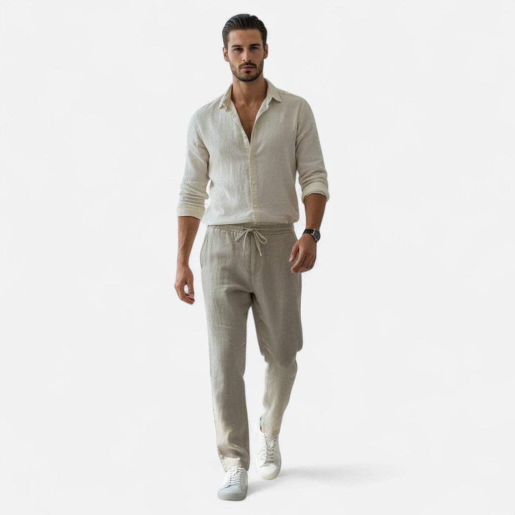 Loranziomode | Pantalon Homme Lin Coton Riviera