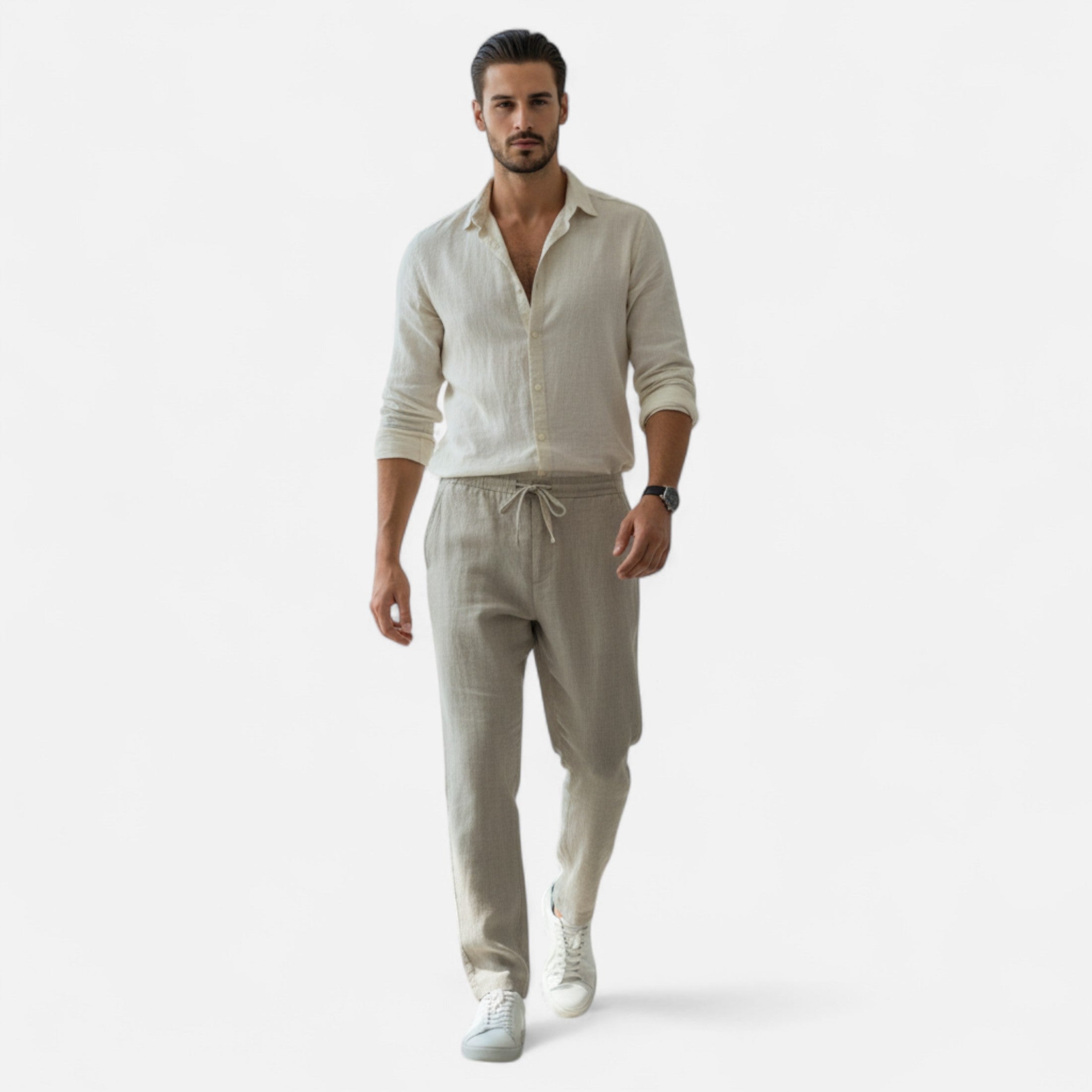 Loranziomode | Pantalon Homme Lin Coton Riviera