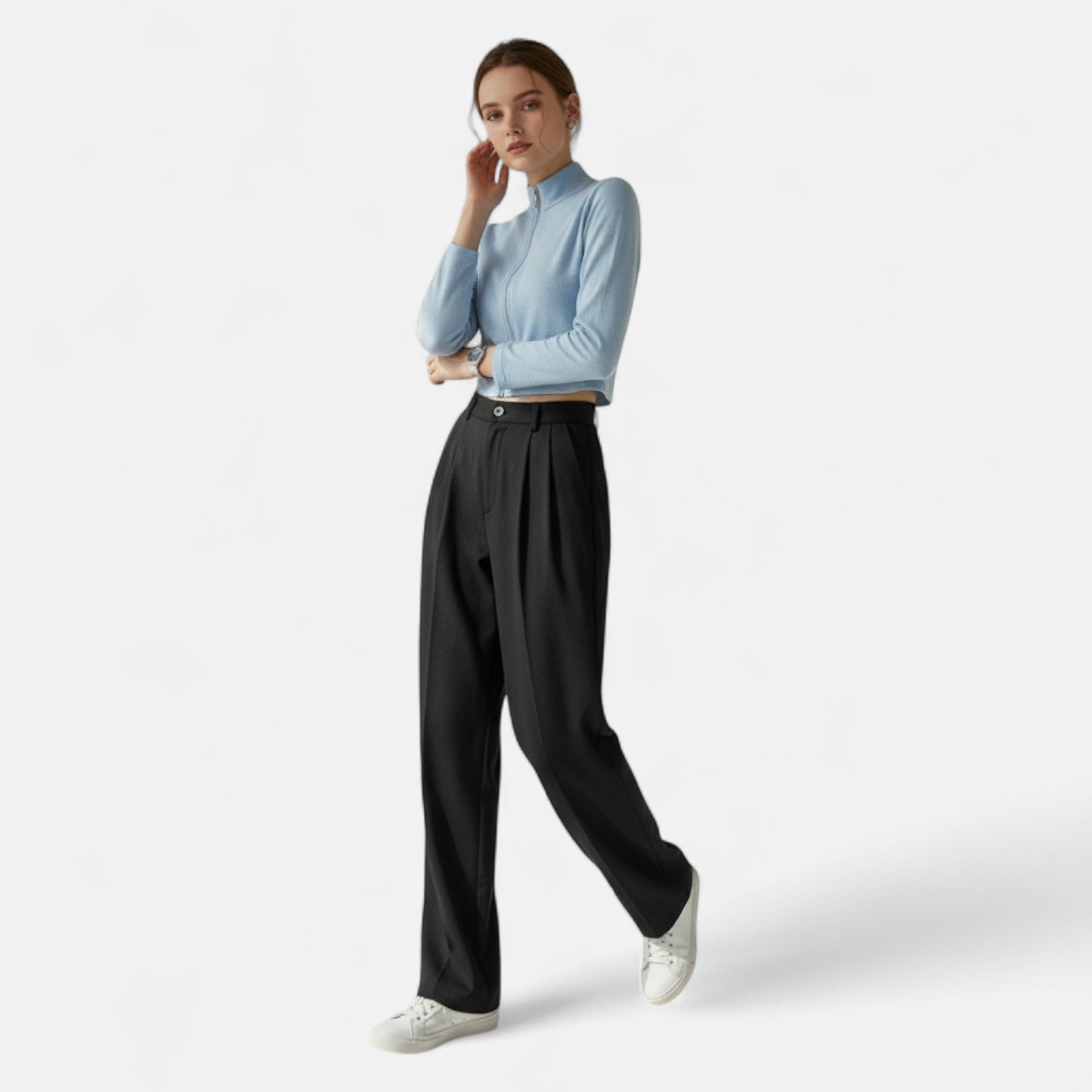 Loranziomode | Pantalon Femme Taille Haute Élégance Classique