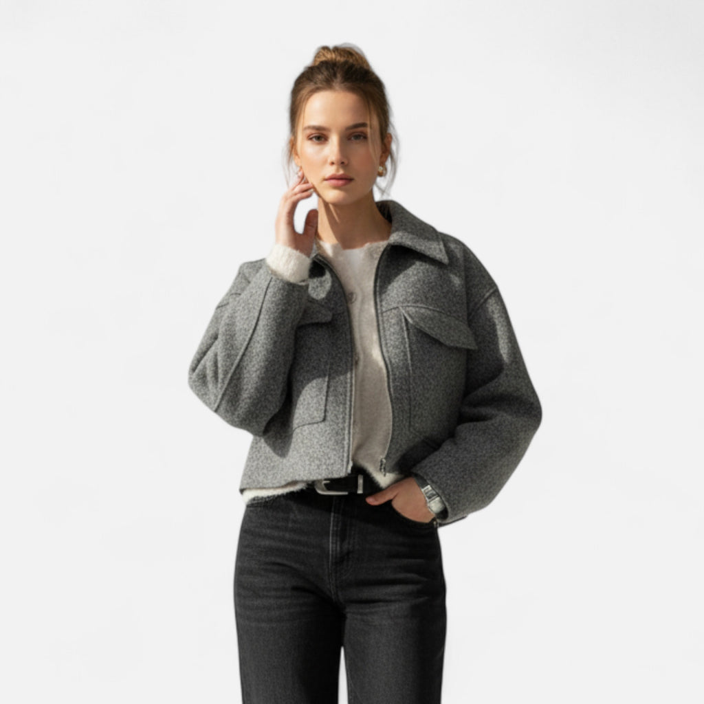 Loranziomode | Veste Femme Courte Tweed Élégance