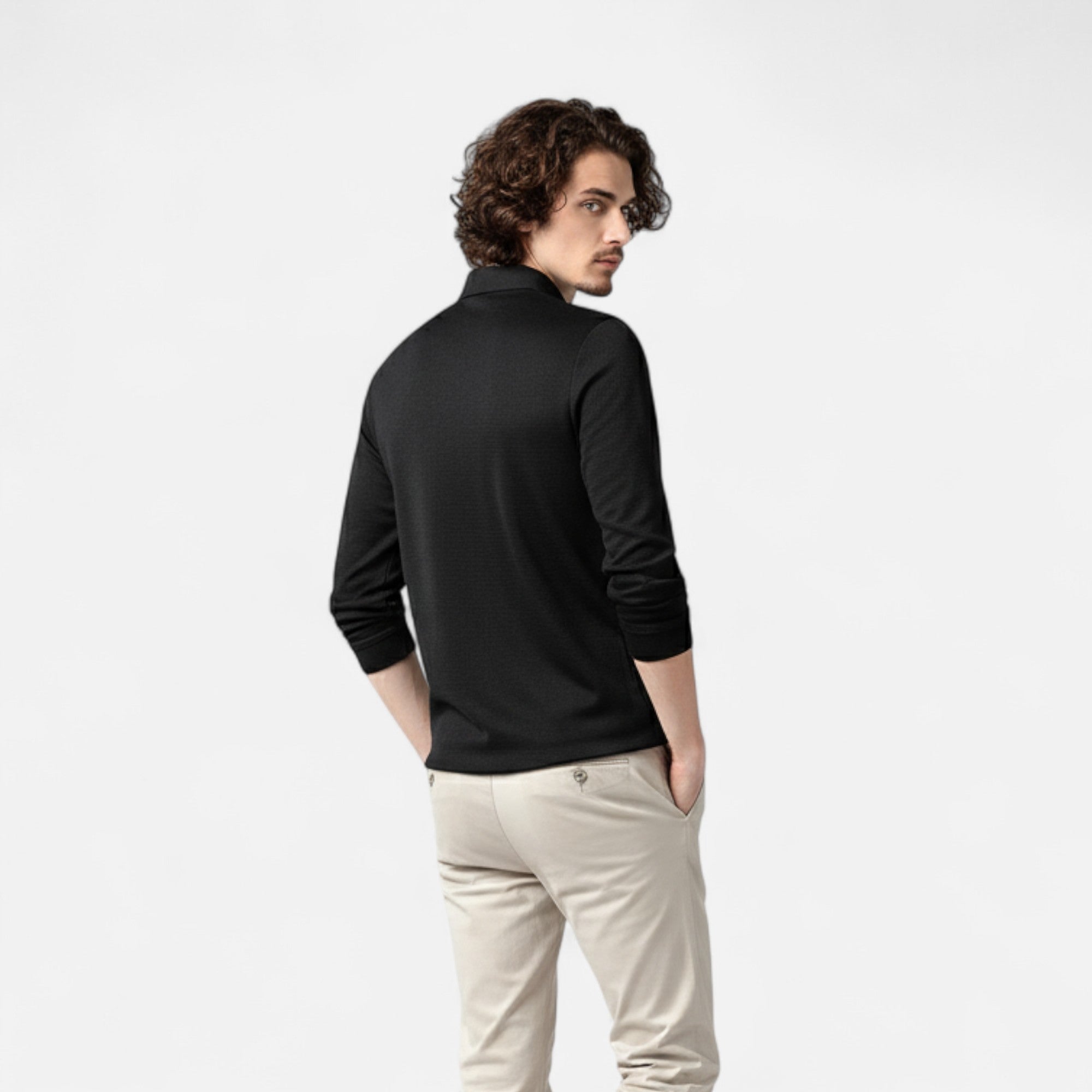 Loranziomode | Polo Homme Manches Longues Business Casual