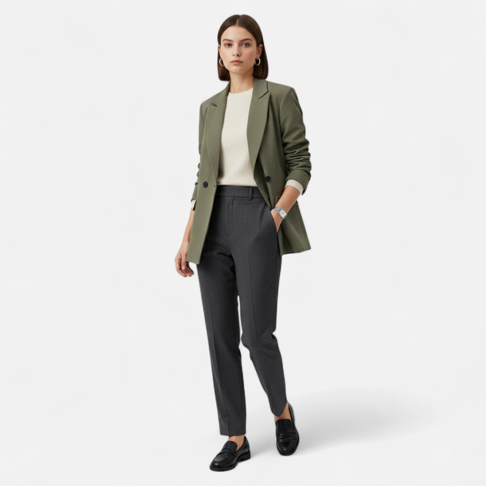Loranziomode | Blazer Femme Croisé – Élégance de Bureau