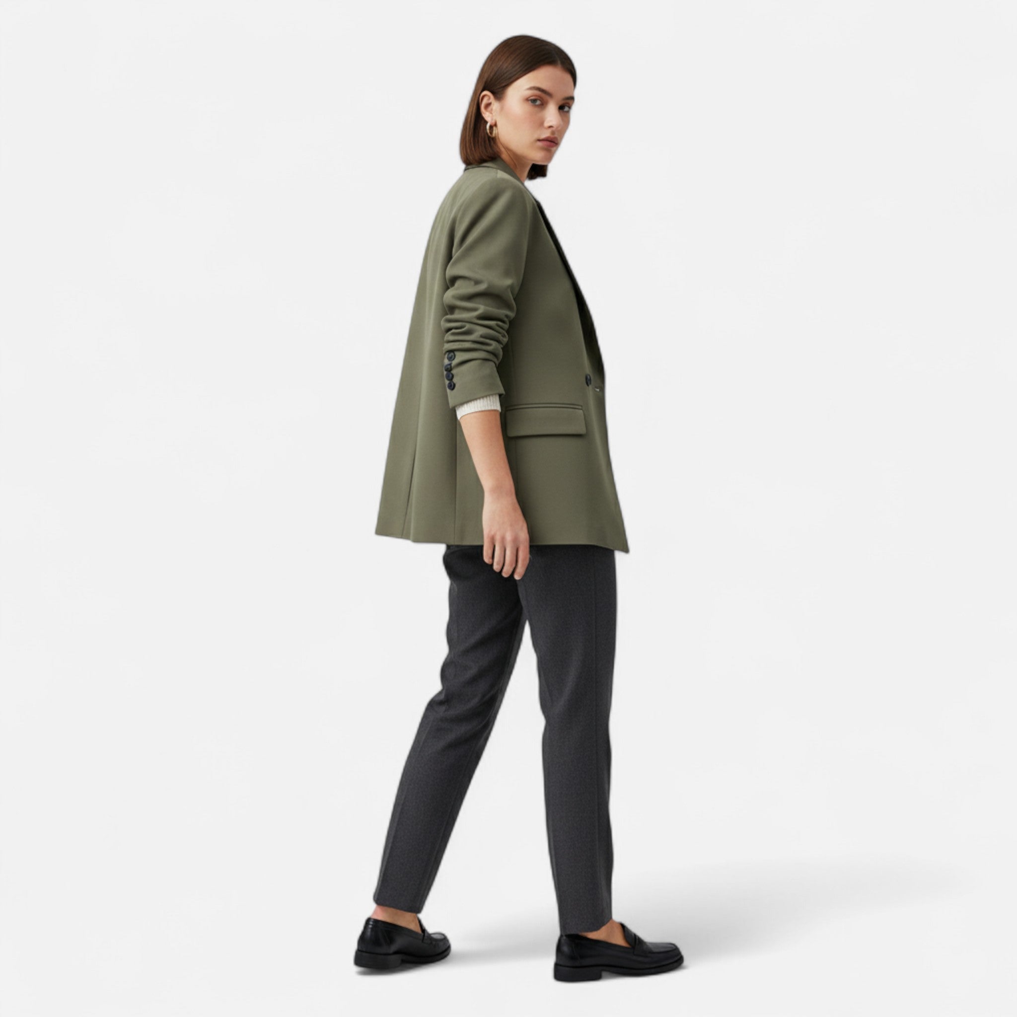 Loranziomode | Blazer Femme Croisé – Élégance de Bureau