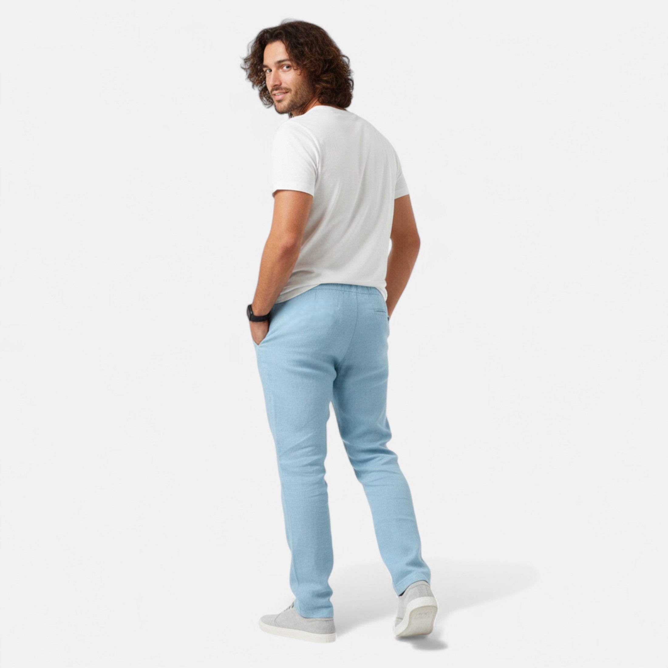 Loranziomode | Pantalon Homme Lin Coton Héritage