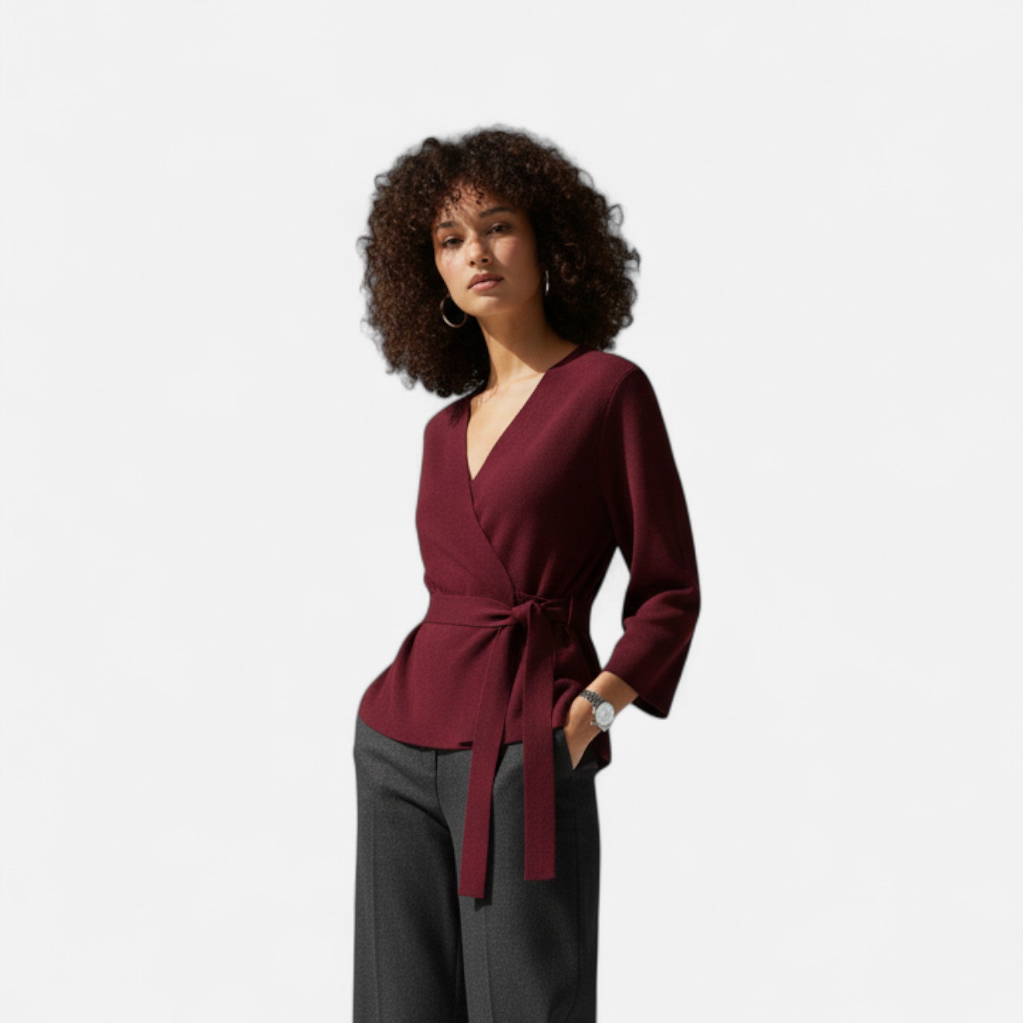 Loranziomode | Pull Femme Maille Ceinturé Élégant