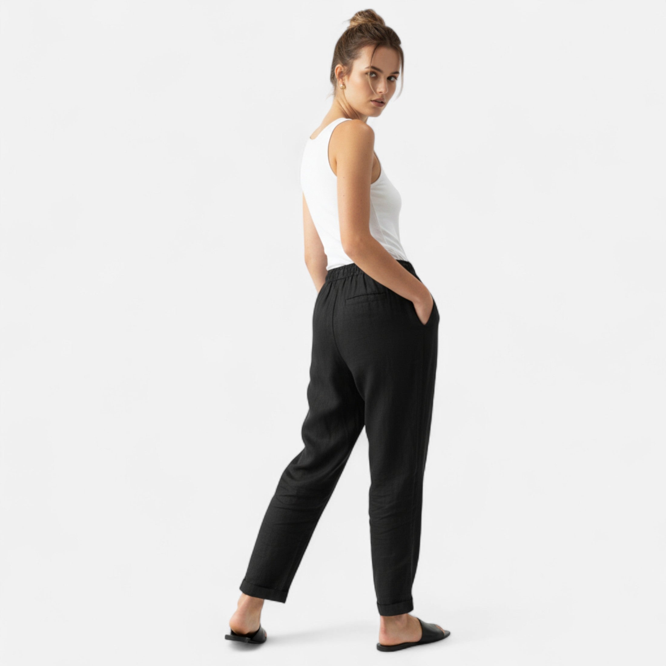 Loranziomode | Pantalon Femme Été Taille Haute Élégant