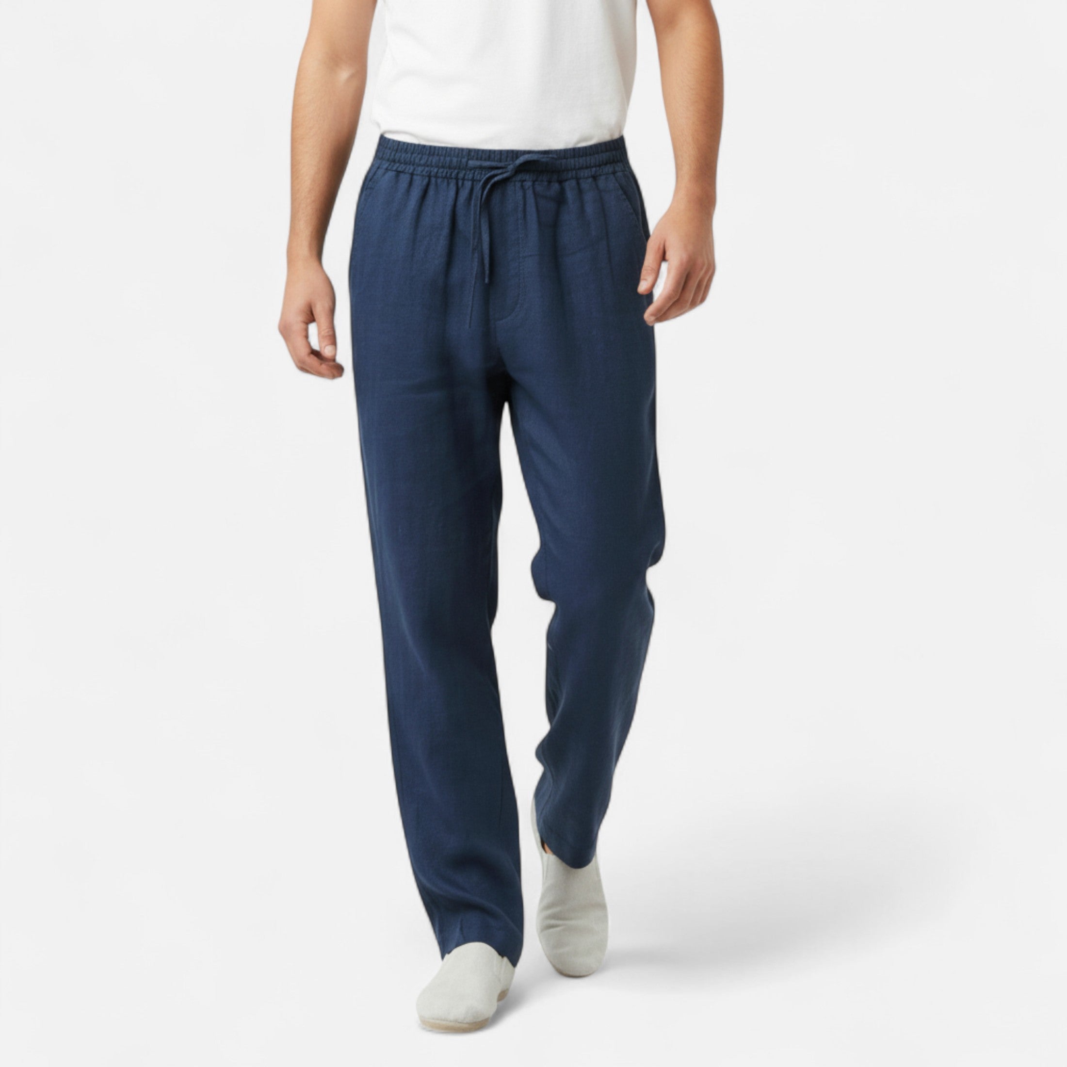 Loranziomode | Pantalon Homme Lin Coton Riviera