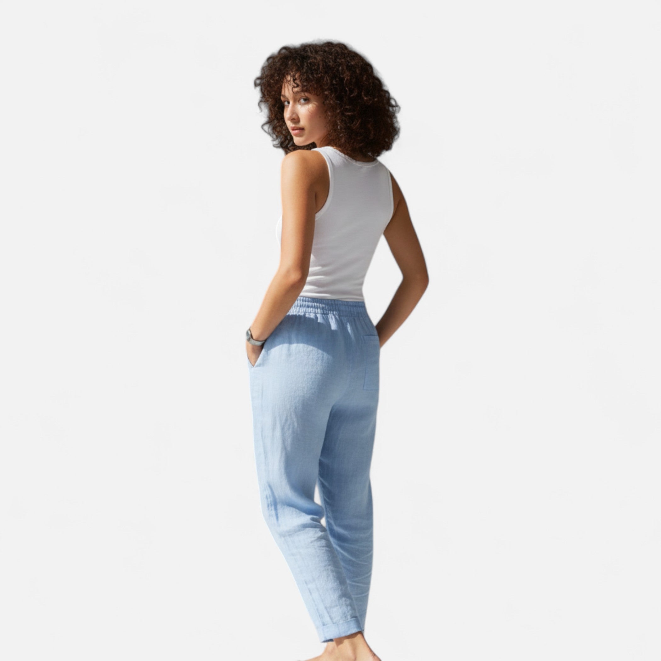 Loranziomode | Pantalon Femme Été Taille Haute Élégant