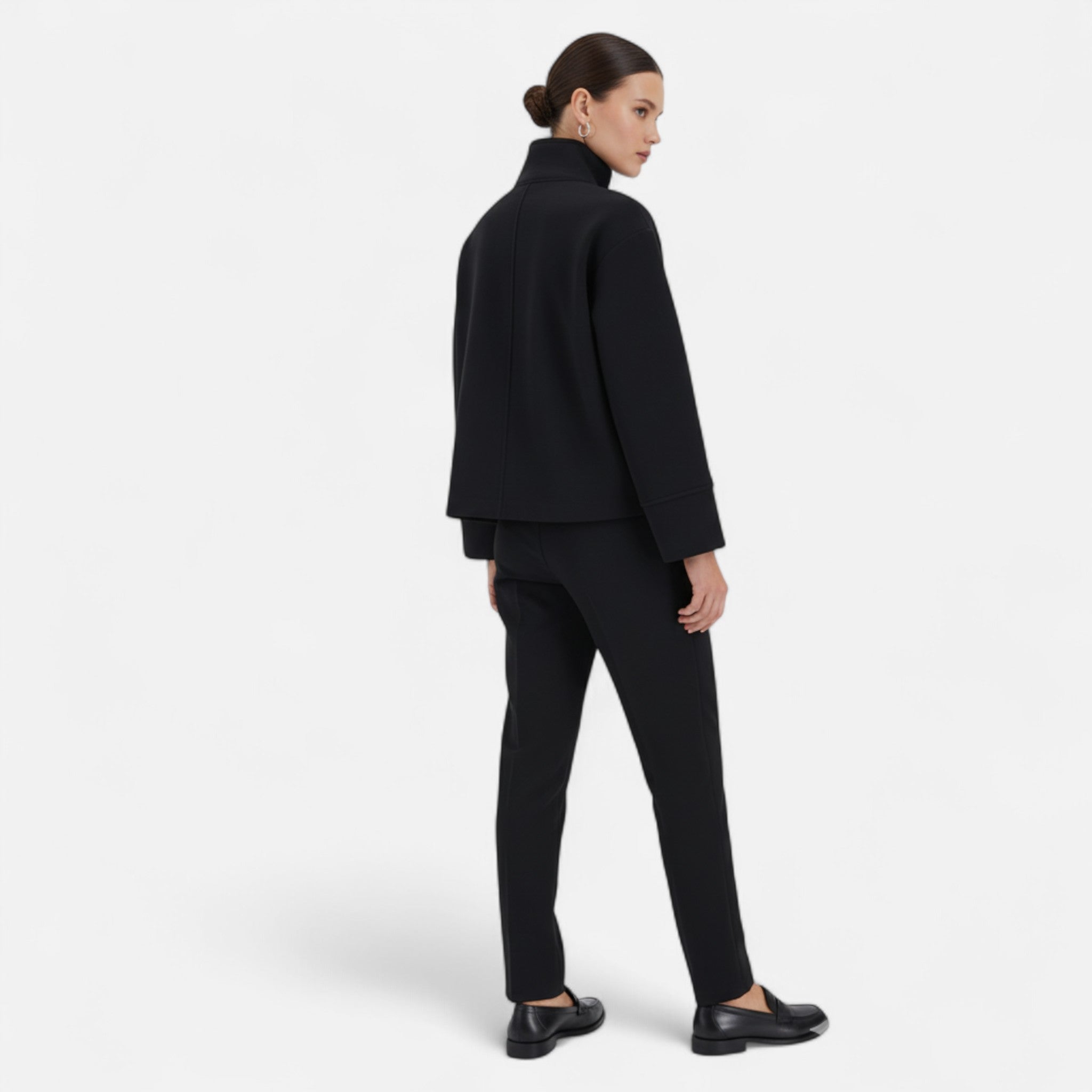 Loranziomode | Veste Femme en Laine – Col Montant Élégant