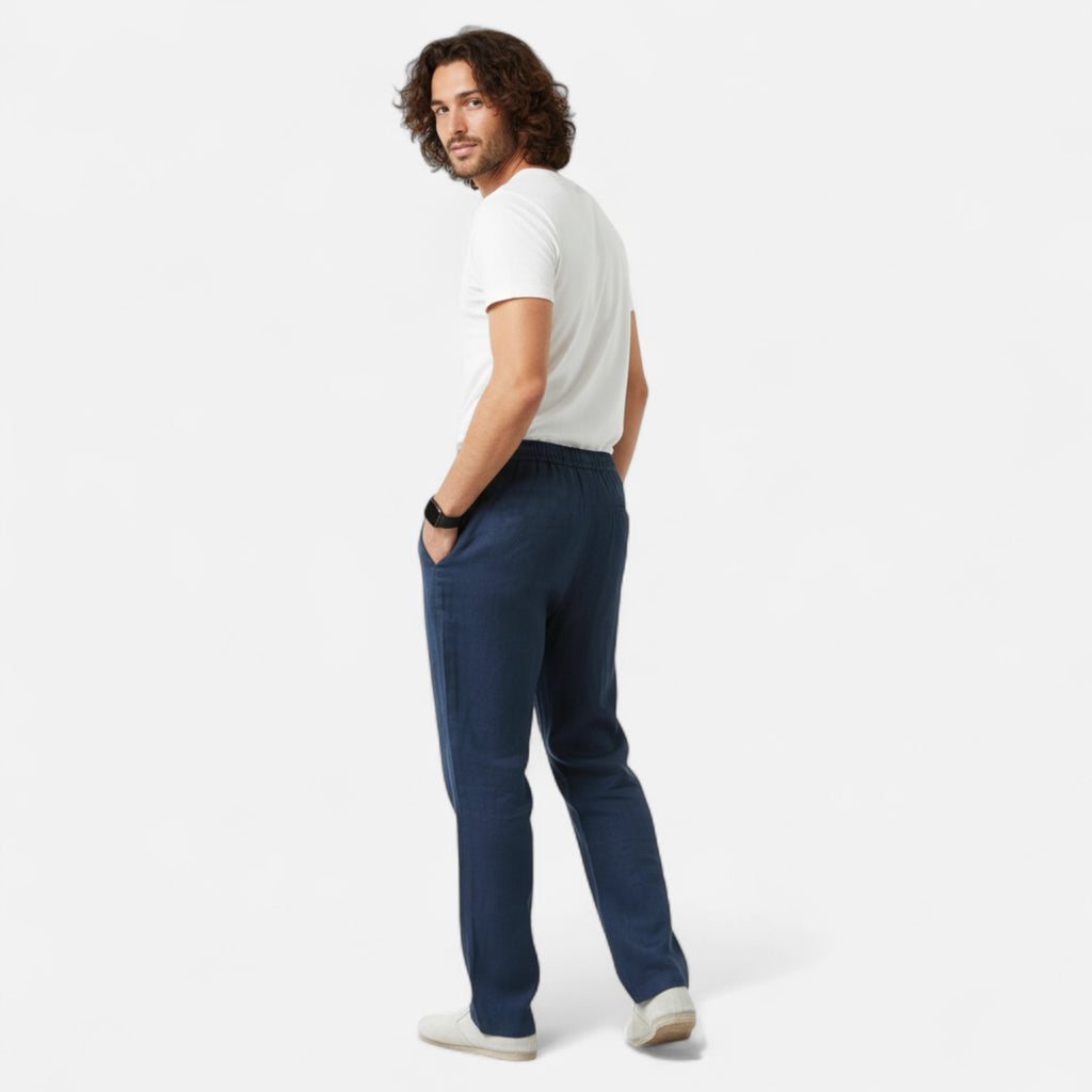 Loranziomode | Pantalon Homme Lin Coton Riviera