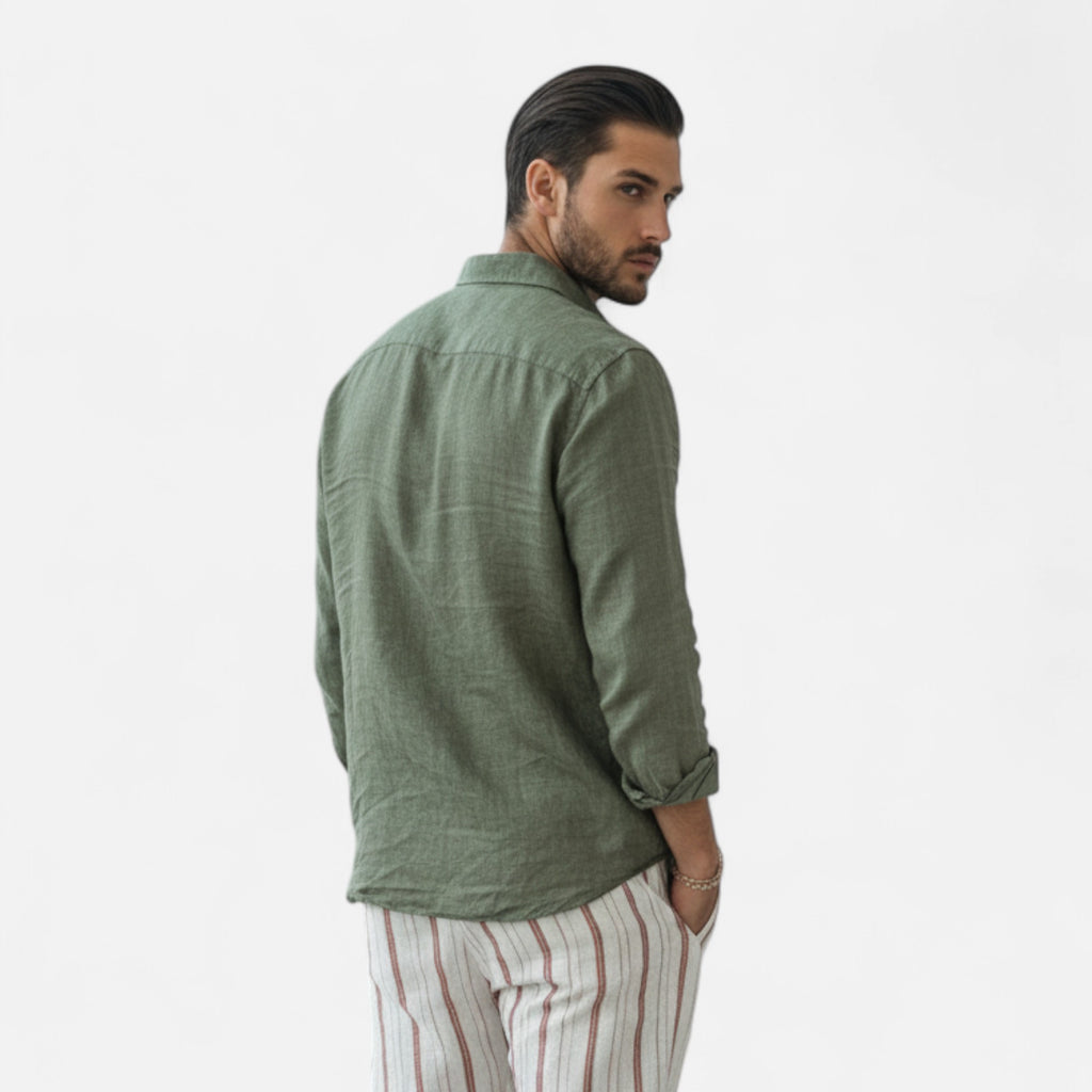 Loranziomode | Chemise Homme Col Revers Élégance Décontractée