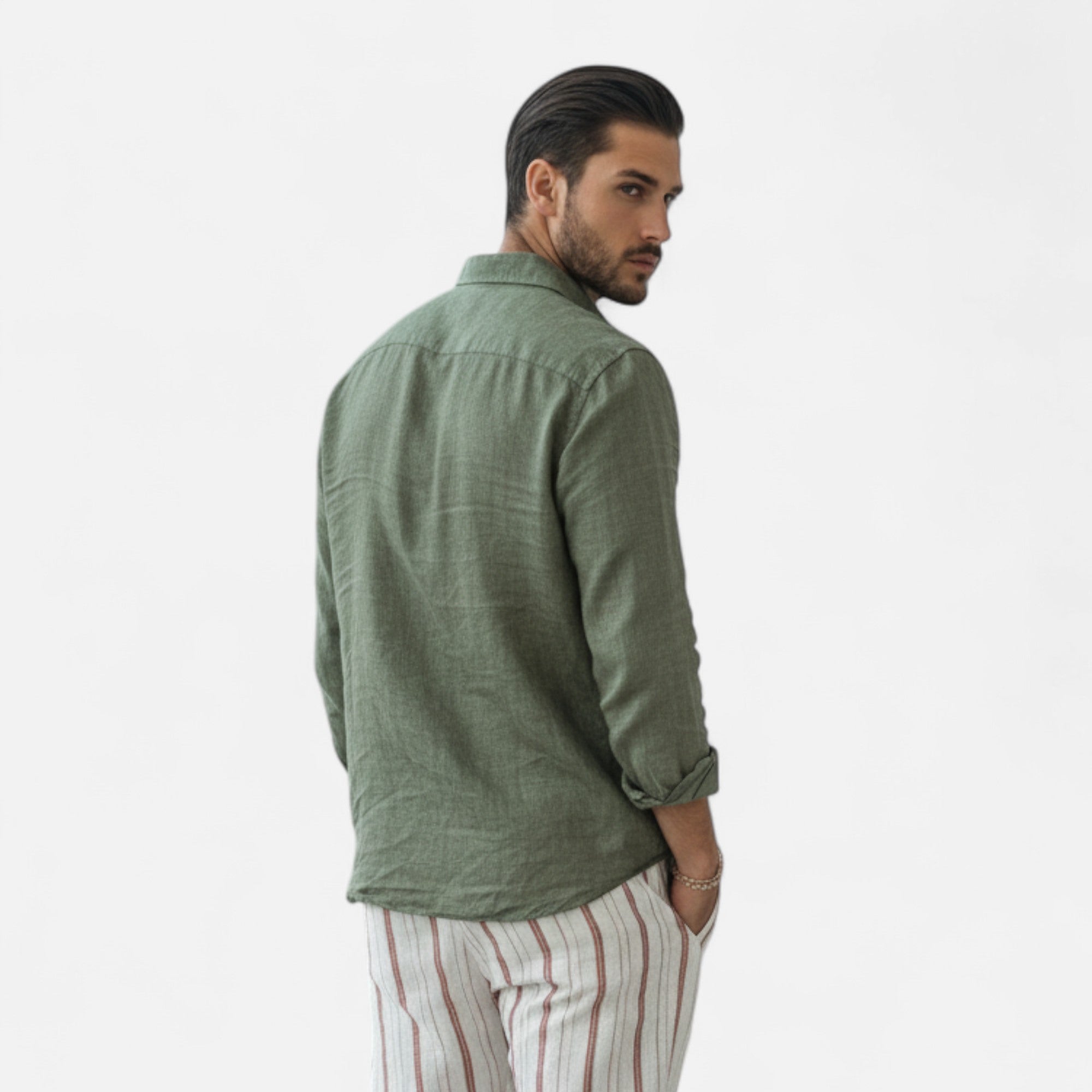 Loranziomode | Chemise Homme Col Revers Élégance Décontractée