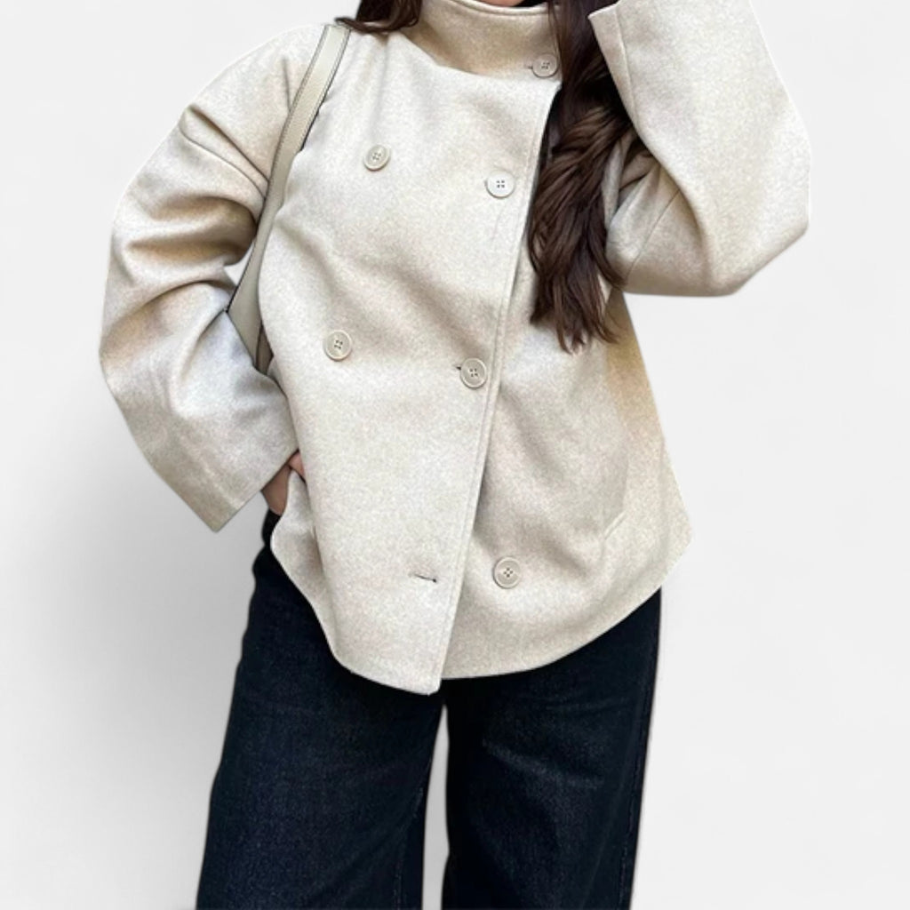 Loranziomode | Veste Femme en Laine – Col Montant Élégant