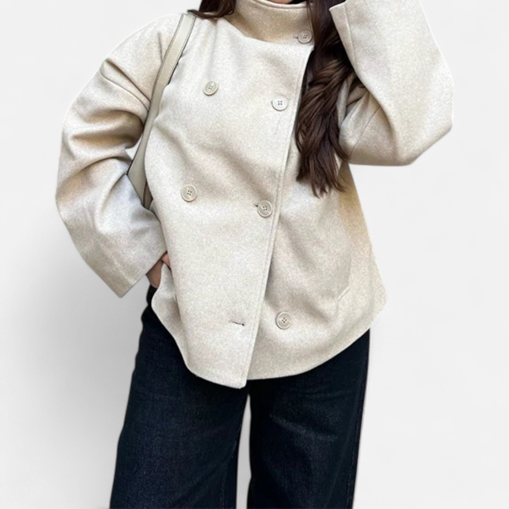 Loranziomode | Veste Femme en Laine – Col Montant Élégant