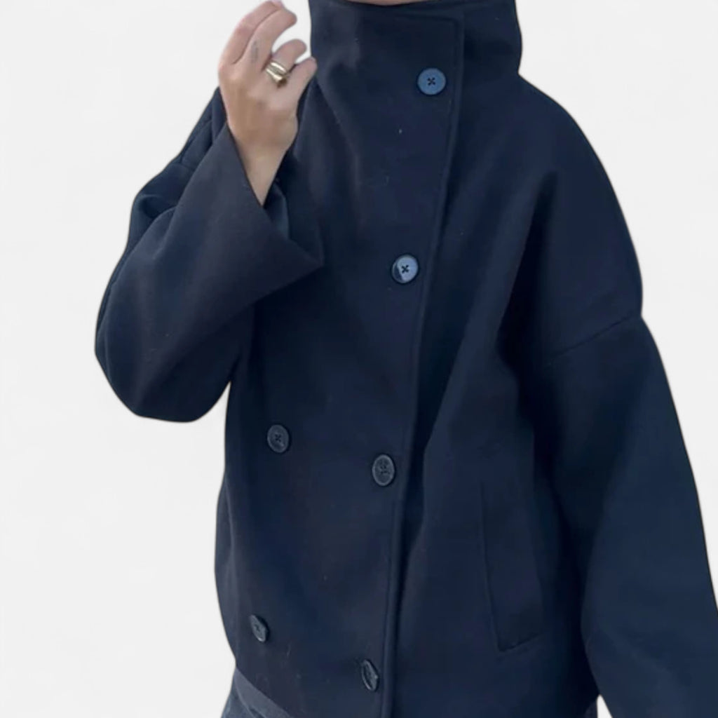 Loranziomode | Veste Femme en Laine – Col Montant Élégant