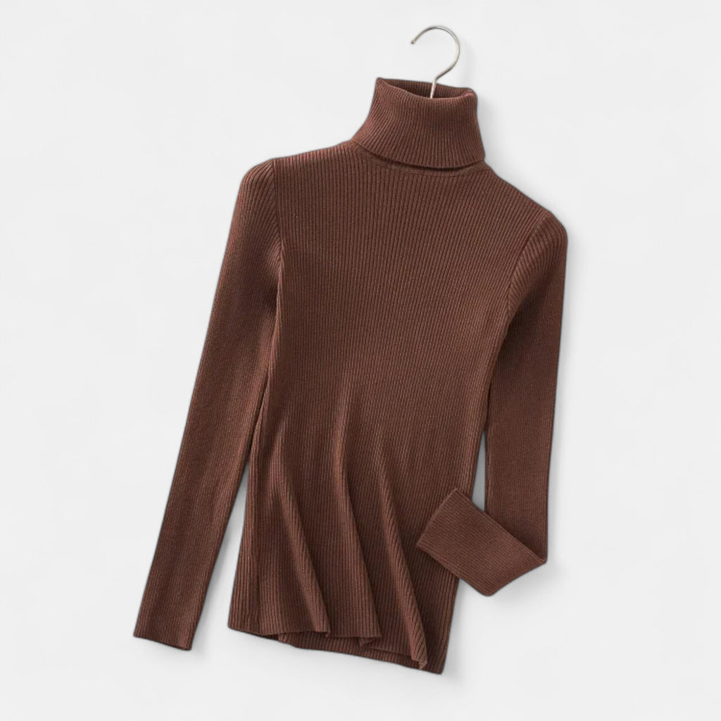 Loranziomode | Pull Femme Col Roulé Maille Fine