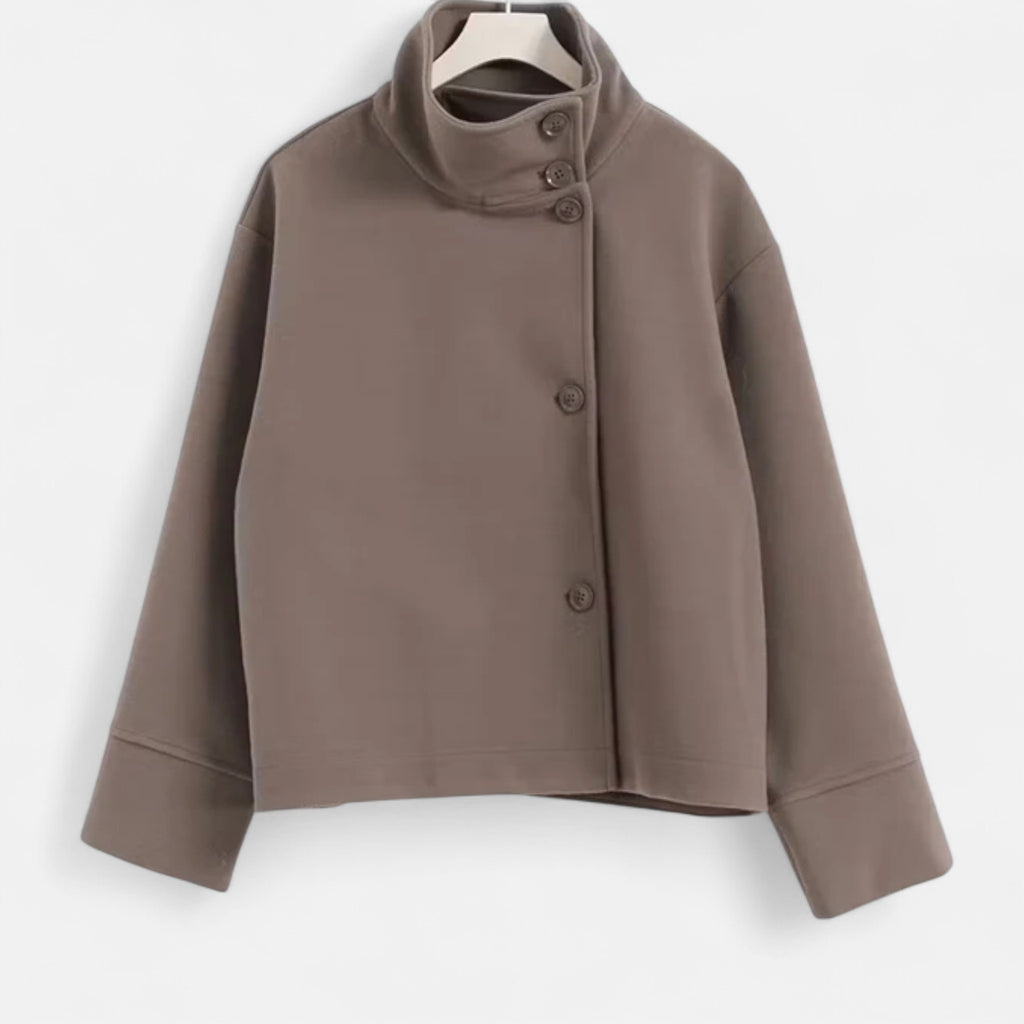 Loranziomode | Veste Femme en Laine – Col Montant Élégant