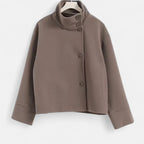 Loranziomode | Veste Femme en Laine – Col Montant Élégant