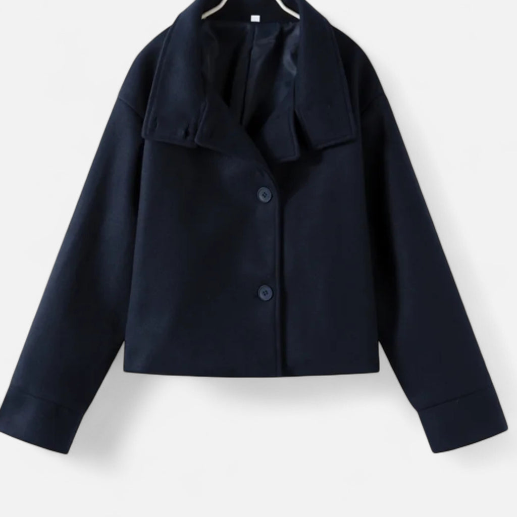 Loranziomode | Veste Femme en Laine – Col Montant Élégant