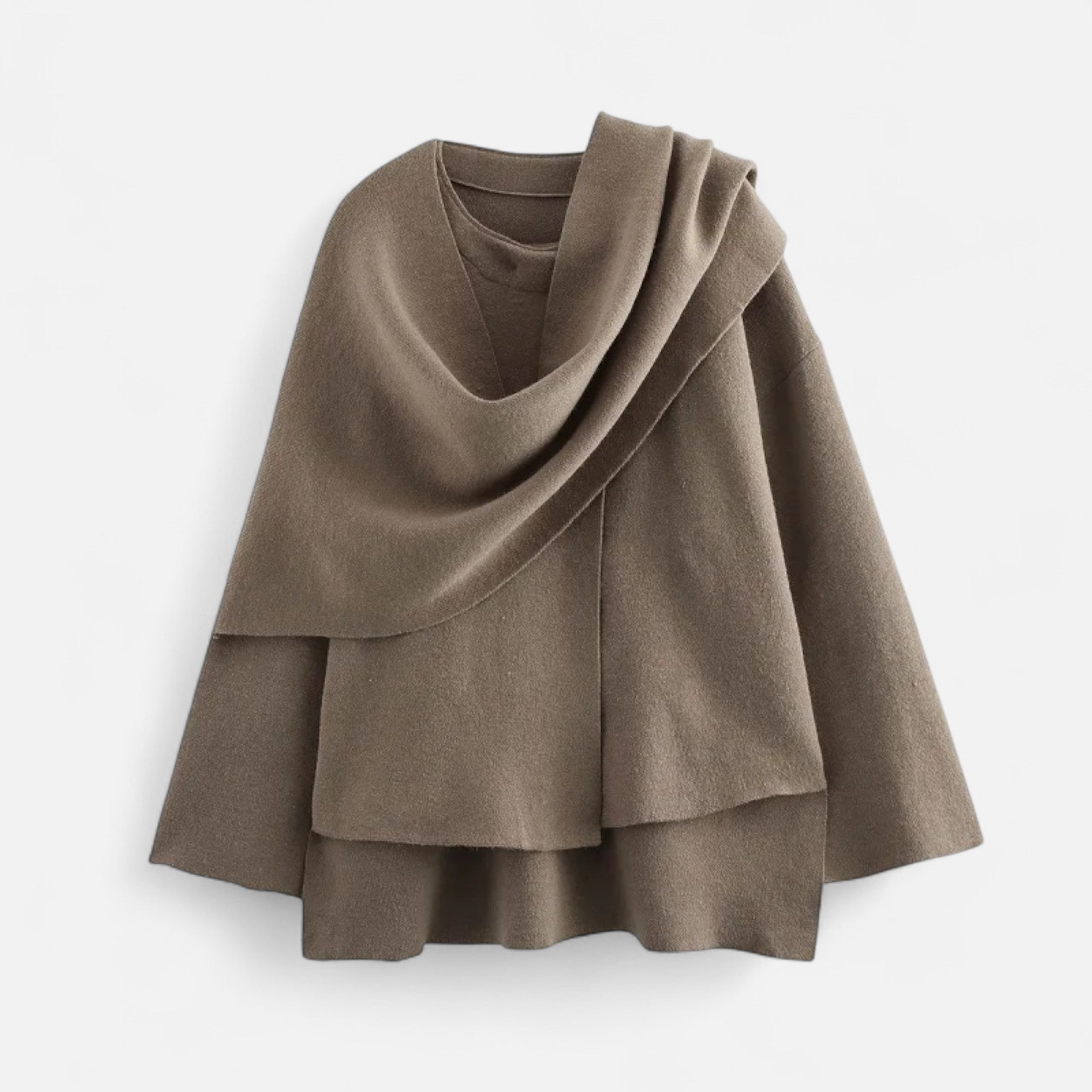 Loranziomode | Pull Manteau Femme Asymétrique Élégant