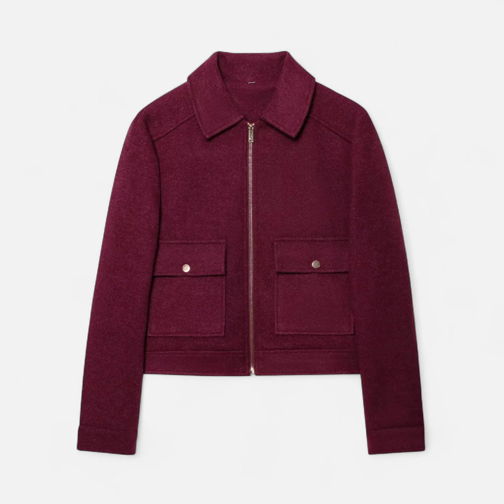 Loranziomode | Veste Femme en Laine – Élégance Bordeaux