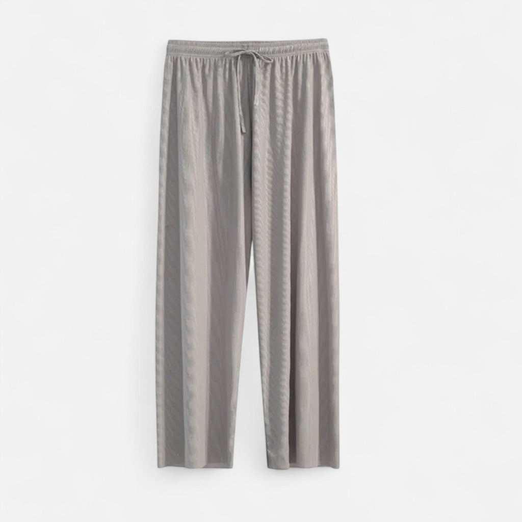 Loranziomode | Pantalon Femme Plissé Jambes Amples