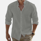 Loranziomode | Chemise Homme Col Mao Lin Coton