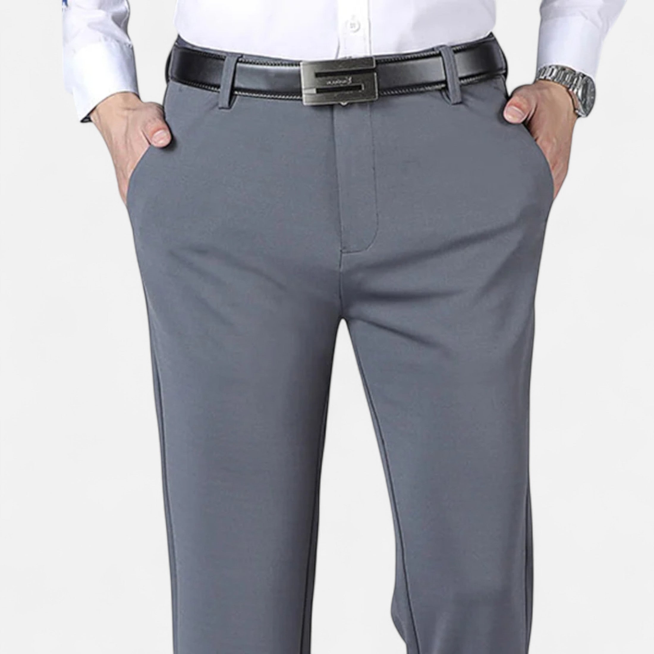 Loranziomode | Pantalon Homme Droit Business Élégance