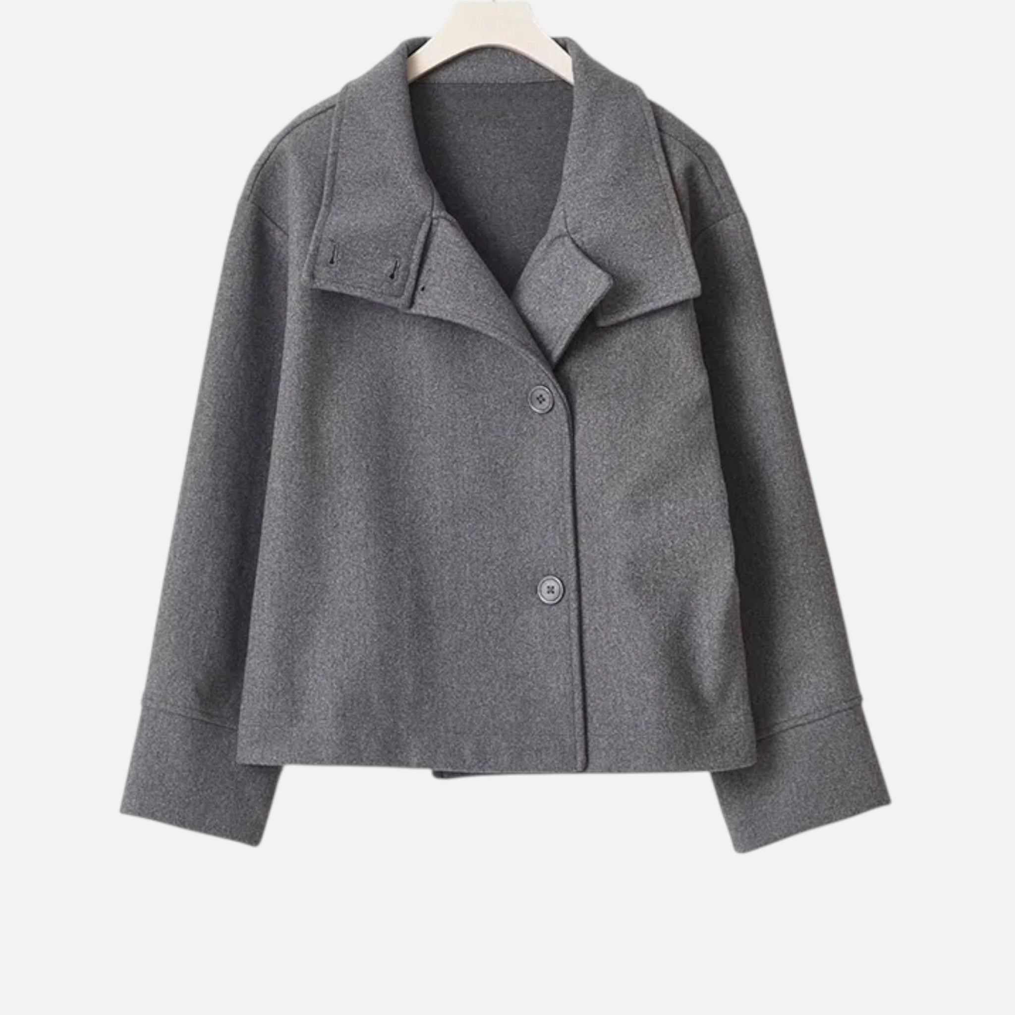 Loranziomode | Veste Femme en Laine – Col Montant Élégant