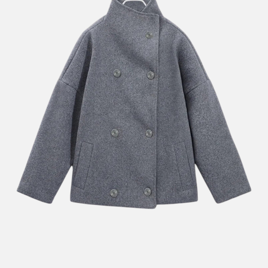 Loranziomode | Veste Femme en Laine – Col Montant Élégant