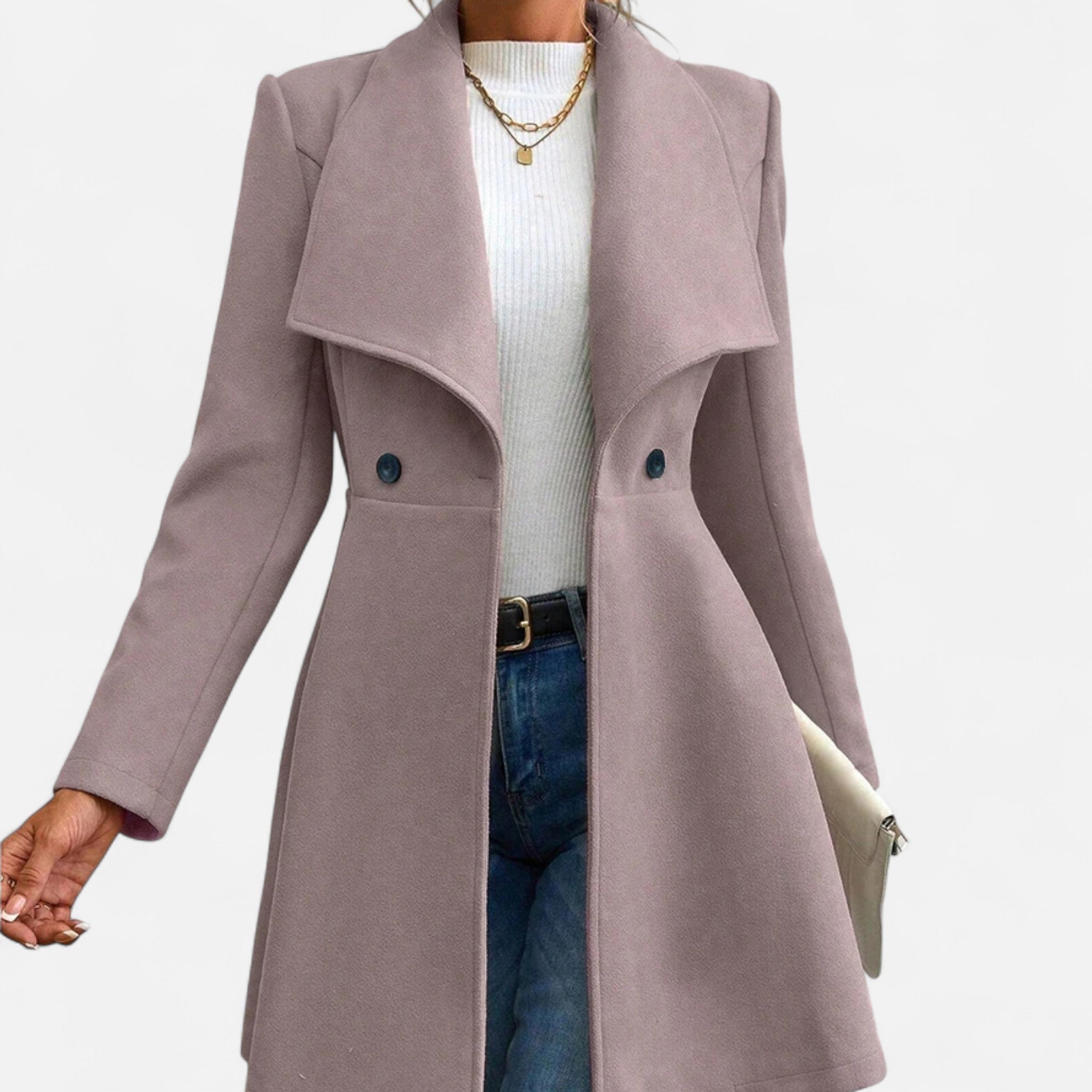 Loranziomode | Manteau Femme à Revers – Chic Classique