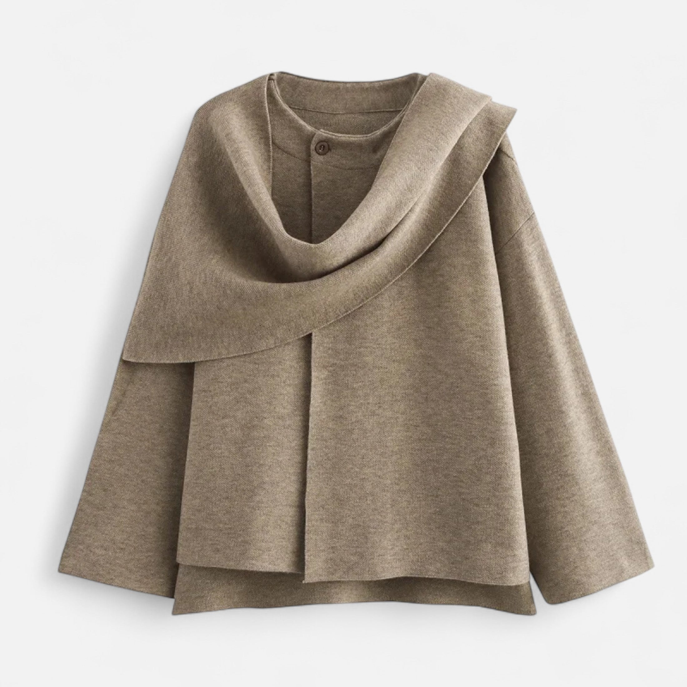 Loranziomode | Pull Manteau Femme Asymétrique Élégant