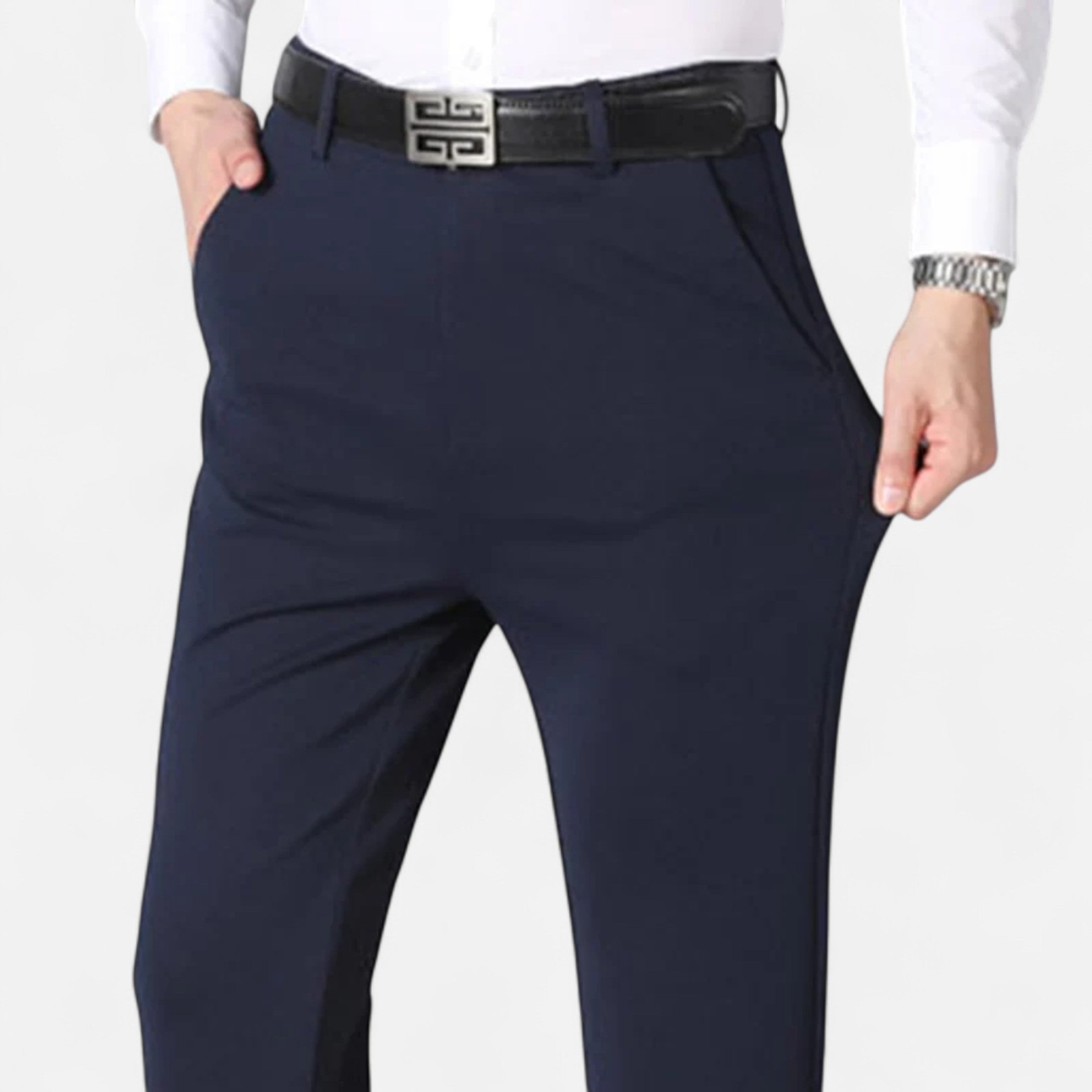 Loranziomode | Pantalon Homme Droit Business Élégance