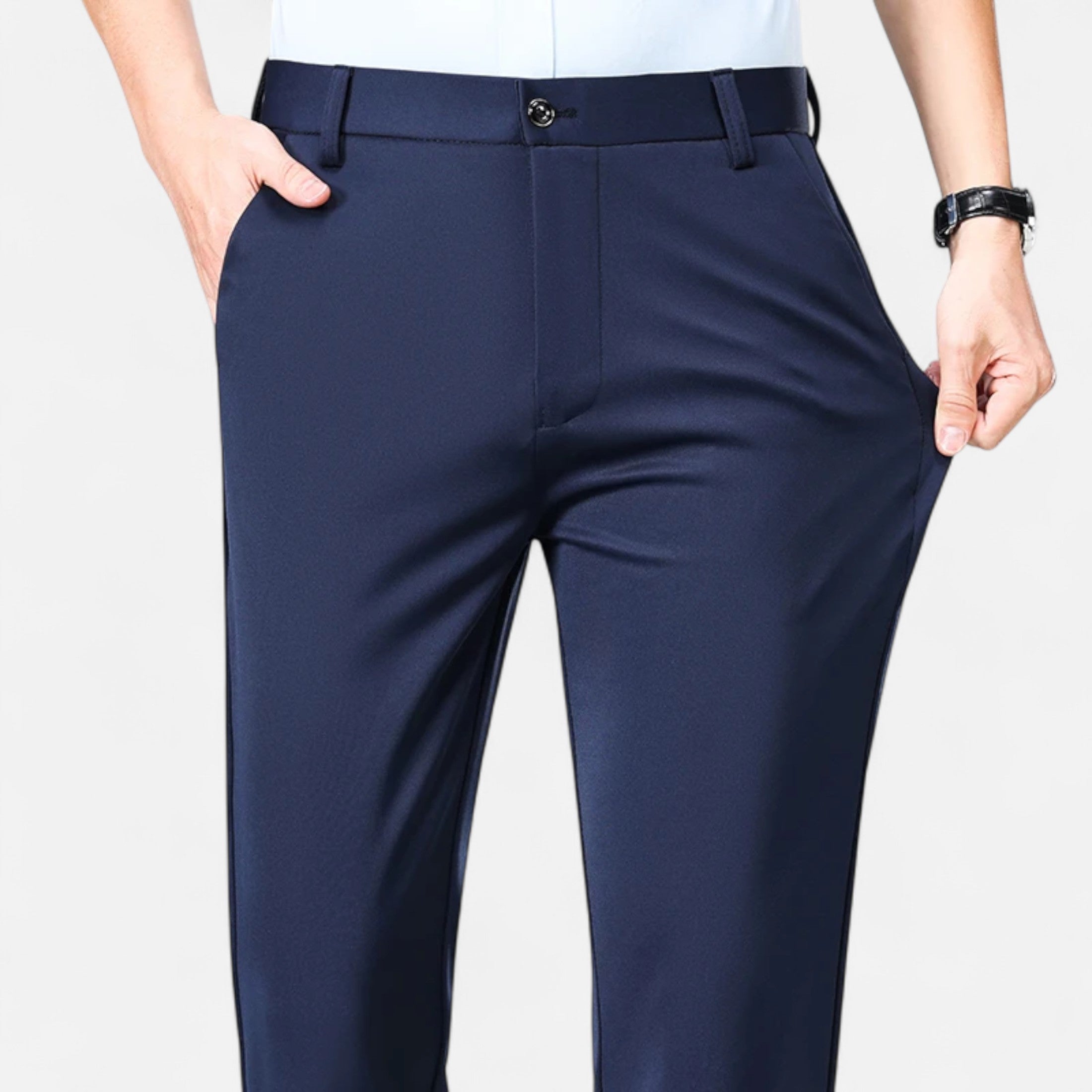 Loranziomode | Pantalon Homme Droit Business Élégance