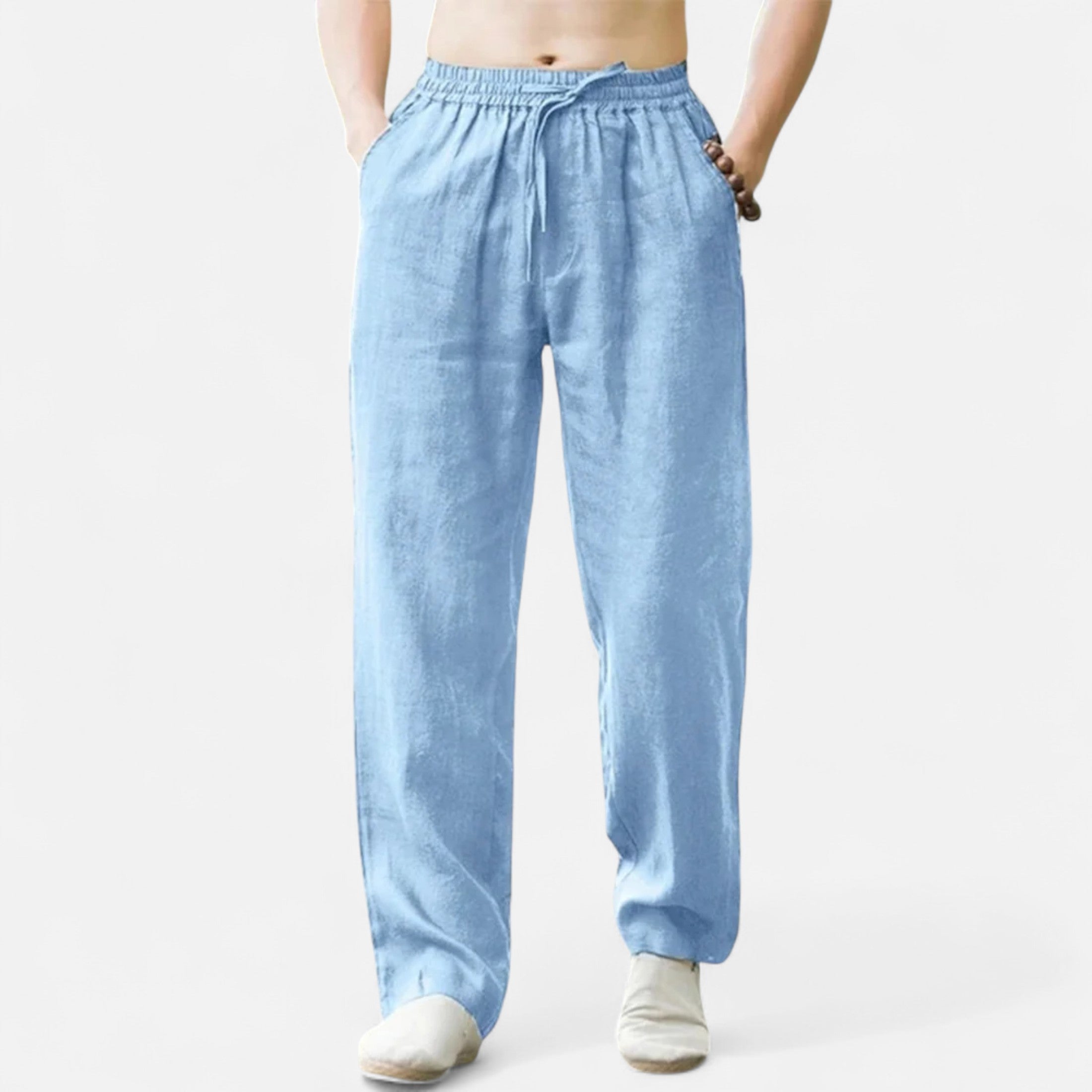 Loranziomode | Pantalon Homme Lin Coton Riviera