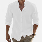 Loranziomode | Chemise Homme Col Mao Lin Coton